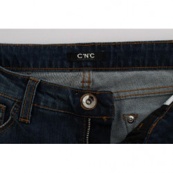 Jeans bootcut in misto cotone blu - W26