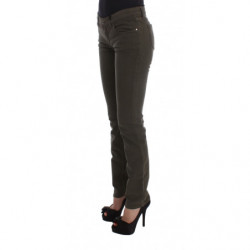 Jeans slim fit in misto cotone verde - W26
