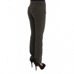 Jeans slim fit in misto cotone verde - W26