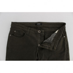 Jeans slim fit in misto cotone verde - W26
