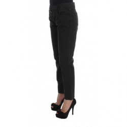 Jeans in denim corto Capri in cotone nero - W28