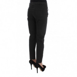 Jeans in denim corto Capri in cotone nero - W28