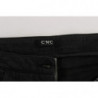 Jeans in denim corto Capri in cotone nero - W28