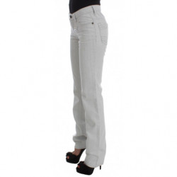 Jeans bootcut slim fit in cotone grigio - W26