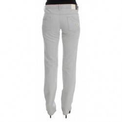 Jeans bootcut slim fit in cotone grigio - W26