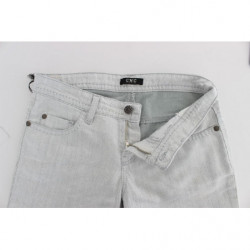 Jeans bootcut slim fit in cotone grigio - W26