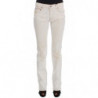 Jeans bootcut slim fit in cotone bianco - W26