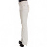 Jeans bootcut slim fit in cotone bianco - W26