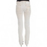 Jeans bootcut slim fit in cotone bianco - W26