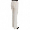 Jeans bootcut slim fit in cotone bianco - W26