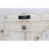 Jeans bootcut slim fit in cotone bianco - W26