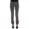 Jeans in velluto a coste super slim di cotone grigio - W25