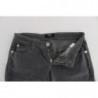 Jeans in velluto a coste super slim di cotone grigio - W25