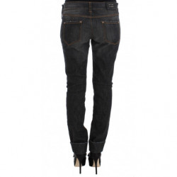 Jeans slim fit in denim di cotone grigio - IT46-XL