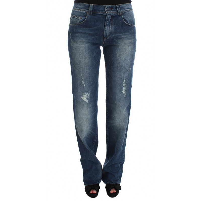 Jeans slim fit in misto cotone lavaggio blu - W26