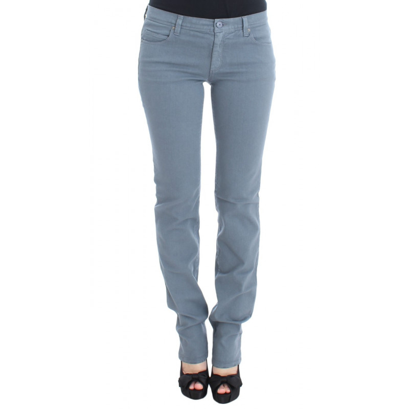 Jeans bootcut slim fit in misto cotone blu - W28