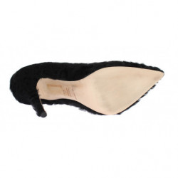 Décolleté in pelle di pelliccia di agnello Xiangao nera - EU40/US9.5