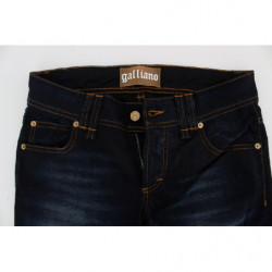 Jeans slim fit in cotone lavato blu - W26
