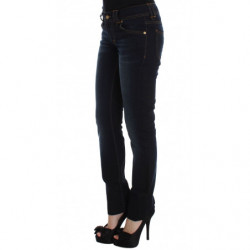 Jeans slim fit in cotone lavato blu - W27