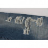 Jeans cropped stile boyfriend in cotone lavato blu - W26