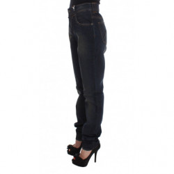 Jeans Boyfriend Fit in misto cotone lavato blu - W26