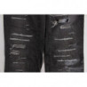 Jeans dal taglio dritto strappati in cotone lavato grigio - W26