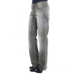Jeans Boyfriend vestibilità ampia in misto cotone grigio - W26