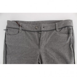 Pantaloni casual dal taglio dritto in cotone grigio - IT46-XL