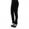 Pantaloni slim fit in velluto misto viscosa nera - IT46-XL