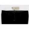 Pantaloni slim fit in velluto misto viscosa nera - IT46-XL