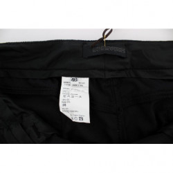 Pantaloni slim fit in velluto misto viscosa nera - IT46-XL