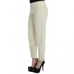 Pantaloni cargo corti capri in cotone beige - IT38-XS