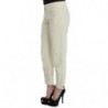 Pantaloni cargo corti capri in cotone beige - IT38-XS