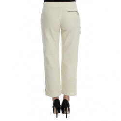 Pantaloni cargo corti capri in cotone beige - IT38-XS