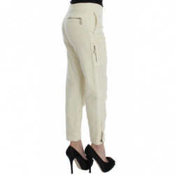 Pantaloni cargo corti capri in cotone beige - IT38-XS