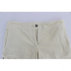 Pantaloni cargo corti capri in cotone beige - IT38-XS