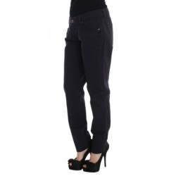 Pantaloni vestibilità casual in misto cotone blu - IT40-S