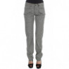 Pantaloni casual in cotone a quadretti bianchi neri - IT42-M