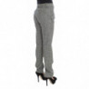 Pantaloni casual in cotone a quadretti bianchi neri - IT42-M