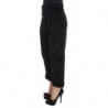 Pantaloni bootcut Capri in cotone e velluto nero - IT40-S