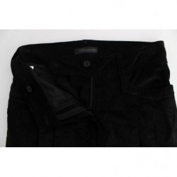 Pantaloni bootcut Capri in cotone e velluto nero - IT40-S