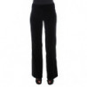 Pantaloni Bootcut in viscosa di velluto a righe nere - IT40-S