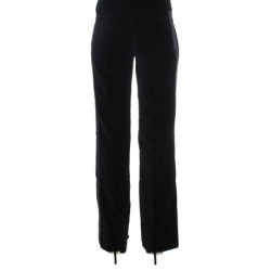 Pantaloni Bootcut in viscosa di velluto a righe nere - IT40-S