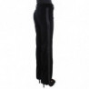 Pantaloni Bootcut in viscosa di velluto a righe nere - IT40-S