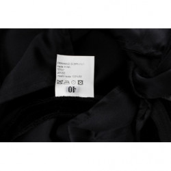 Pantaloni Bootcut in viscosa di velluto a righe nere - IT40-S