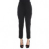 Pantaloni cropped Capri in misto cotone nero - IT40-S