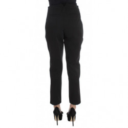 Pantaloni cropped Capri in misto cotone nero - IT40-S