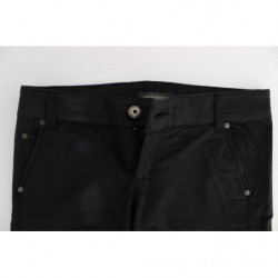 Pantaloni dalla vestibilità regolare in misto cotone nero - IT42-M