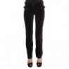 Pantaloni slim fit con cerniera in velluto di cotone marrone - IT40-S