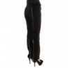Pantaloni slim fit con cerniera in velluto di cotone marrone - IT40-S